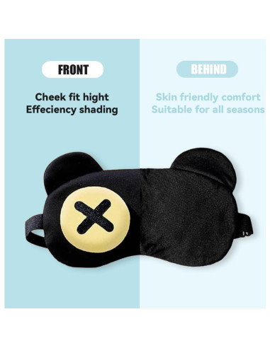 2 Máscaras de Ojos Suaves Canumer para Dormir - Ajustables