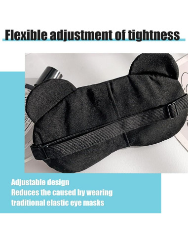 2 Máscaras de Ojos Suaves Canumer para Dormir - Ajustables