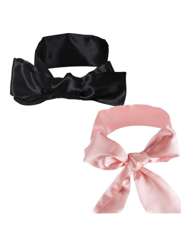 2 Pcs Máscara de Ojos de Satén Pimoys Ajustable Suave 150cm