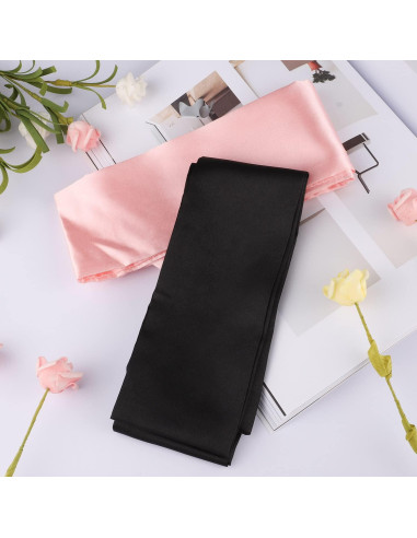 2 Pcs Máscara de Ojos de Satén Pimoys Ajustable Suave 150cm