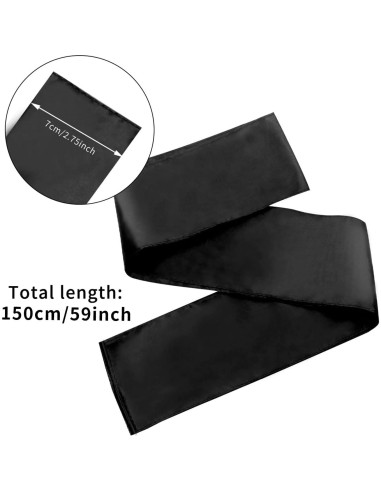 2 Pcs Máscara de Ojos de Satén Pimoys Ajustable Suave 150cm