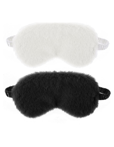 2 Máscaras de Ojos de Felpa Ajustables Dimeho - Suaves y Cómodas