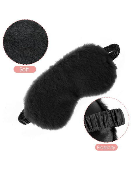 2 Máscaras de Ojos de Felpa Ajustables Dimeho - Suaves y Cómodas