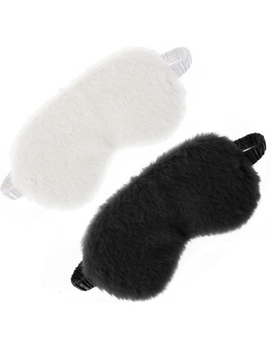 2 Máscaras de Ojos de Felpa Ajustables Dimeho - Suaves y Cómodas