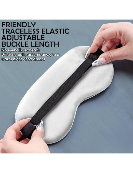 2 PCS Máscaras de Ojos de Seda BHAHB Suaves para Dormir