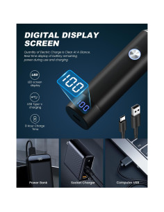 Recortador de Vello Nasal y Auricular Ginity USB LED 13000 RPM 2