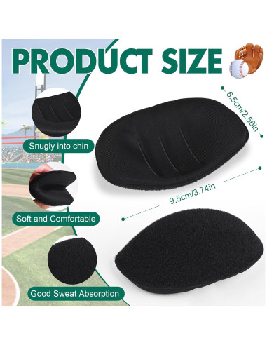 3 Almohadillas de Barbilla OctinPris para Casco de Softball