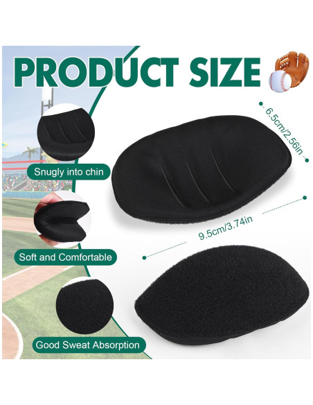 3 Almohadillas de Barbilla OctinPris para Casco de Softball