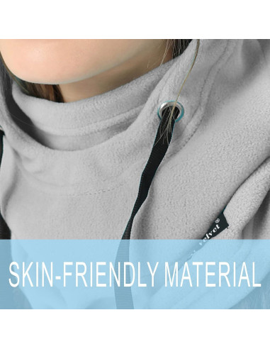 Balaclava de Esquí Polar Gris Unisex Resistente al Viento