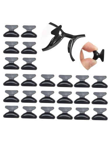 Almohadillas de nariz antideslizantes SAIGO 1.8mm negras - 13 pares