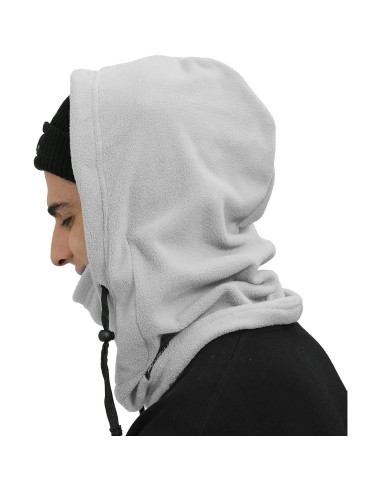 Balaclava de Esquí Polar Gris Unisex Resistente al Viento