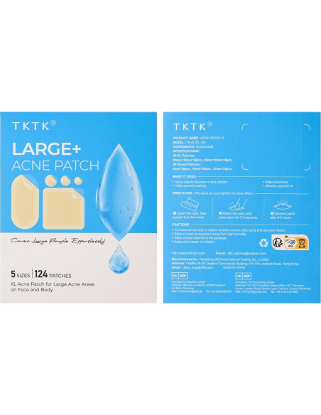 Parche para Granos XL TKTK - 124 Unidades Hidrocoloide Parche para Granos XL TKTK - 124 Unidades Hidrocoloide