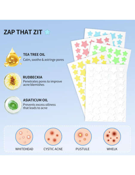 Parche Hidrocoloide para Granos Cabiuty - 200 Unidades, 3 Tamaños