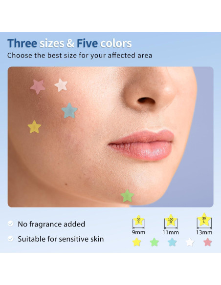 Parche Hidrocoloide para Granos Cabiuty - 200 Unidades, 3 Tamaños