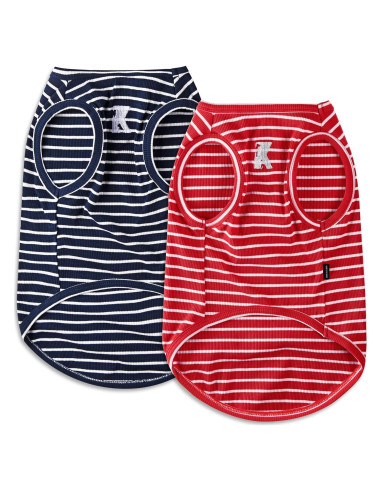 Camisa para Perro Koneseve Chaleco Ligero Rojo y Azul M