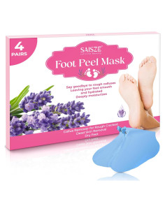 Mascarilla Exfoliante para Pies SAISZE, 4 Pares, Lavanda