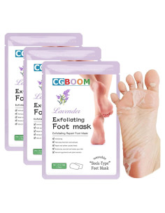 Mascarilla Exfoliante para Pies CGBOOM - 3 Paquetes, Lavanda