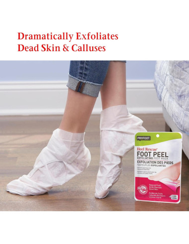 Botines Exfoliantes para Pies PROFOOT - 1 Par, Cuidado Intensivo