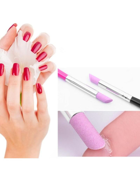 Empujador de Cutículas y Lijadora de Uñas VINTORKY 6 Piezas