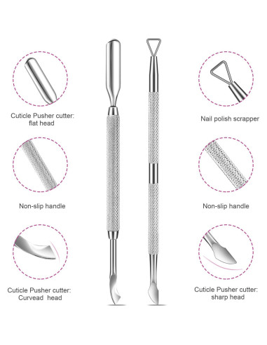 Kit de Manicura y Pedicura Eurob - Acero Inoxidable 4 Piezas