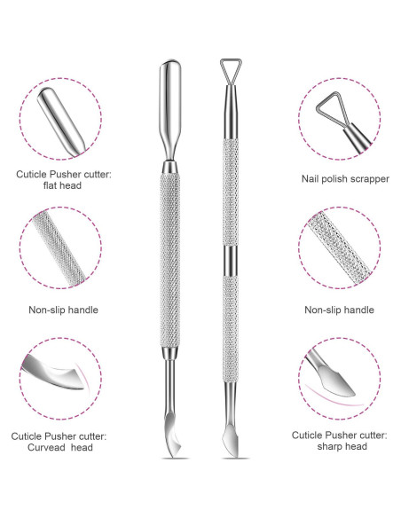 Kit de Manicura y Pedicura Eurob - Acero Inoxidable 4 Piezas