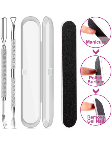 Kit de Manicura y Pedicura Eurob - Acero Inoxidable 4 Piezas