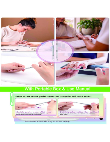 Kit de Manicura y Pedicura Eurob - Acero Inoxidable 4 Piezas