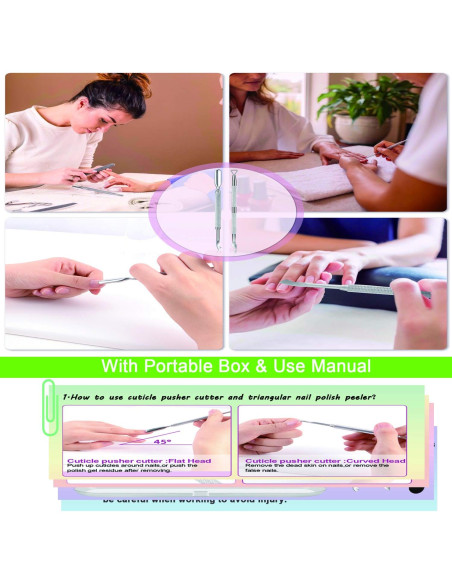 Kit de Manicura y Pedicura Eurob - Acero Inoxidable 4 Piezas