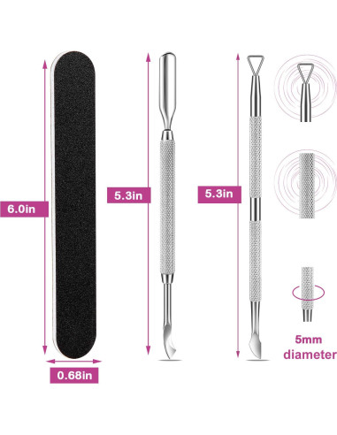 Kit de Manicura y Pedicura Eurob - Acero Inoxidable 4 Piezas