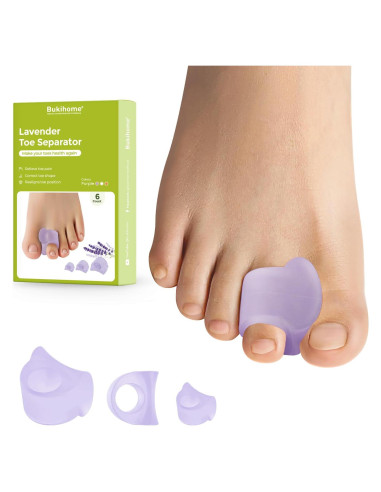 Separador de Dedos Bukihome para Juanetes - Paquete de 6