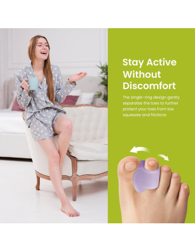 Separador de Dedos Bukihome para Juanetes - Paquete de 6