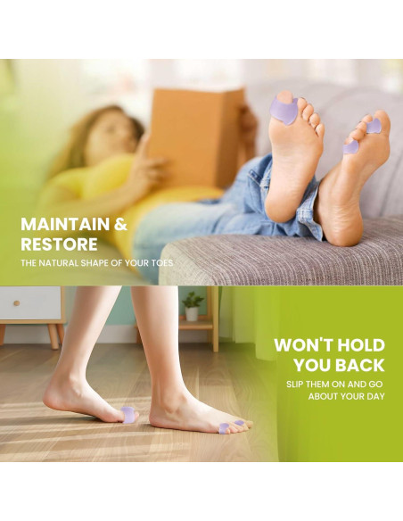 Separador de Dedos Bukihome para Juanetes - Paquete de 6