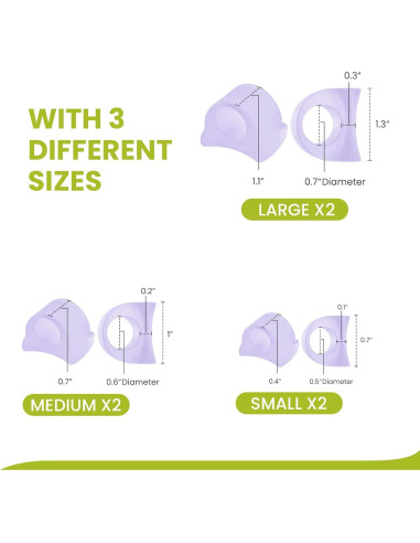 Separador de Dedos Bukihome para Juanetes - Paquete de 6