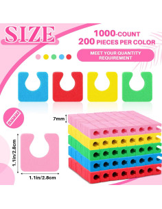 Separadores de Dedos para Pedicura Mumufy 1000 Pcs Espuma EVA 2