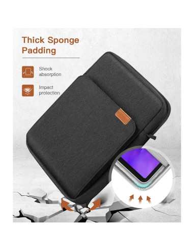 MoKo Funda para Tabletas 9-11" Negra y Gris con Asa