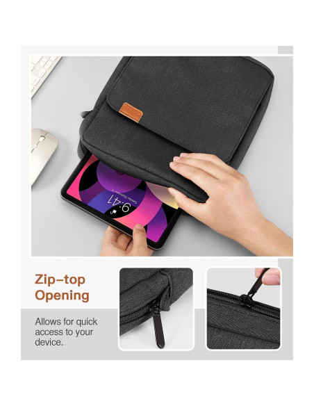 MoKo Funda para Tabletas 9-11" Negra y Gris con Asa