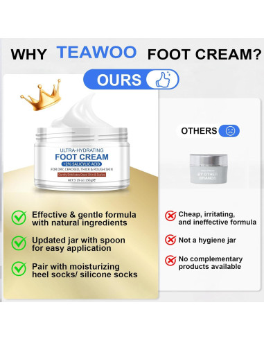 Crema para Pies Ultra Hidratante TEAWOO 150g + Calcetines