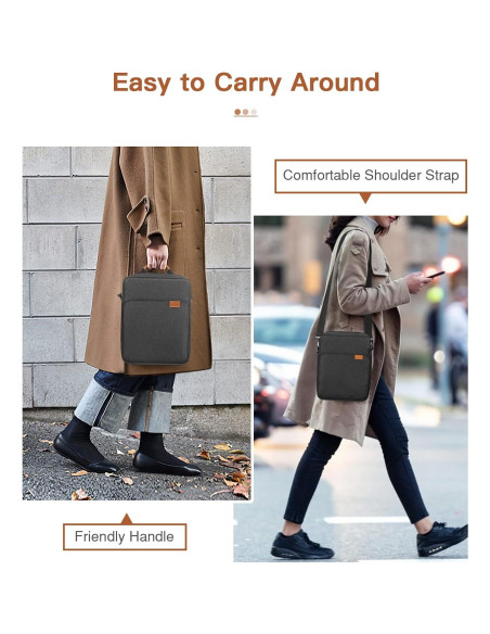 MoKo Funda para Tabletas 9-11" Negra y Gris con Asa