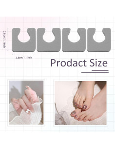 600 Separadores de Dedos de Espuma EVA Tewloss para Pedicura 2