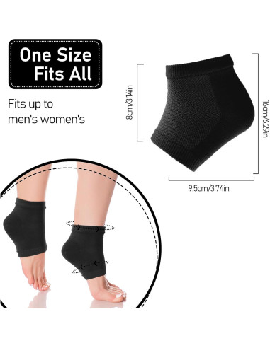 3 Pares Calcetines Hidratantes de Gel COMNICO para Talones