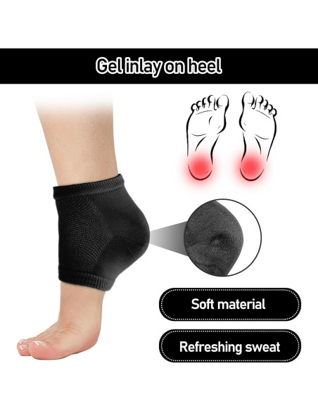 3 Pares Calcetines Hidratantes de Gel COMNICO para Talones
