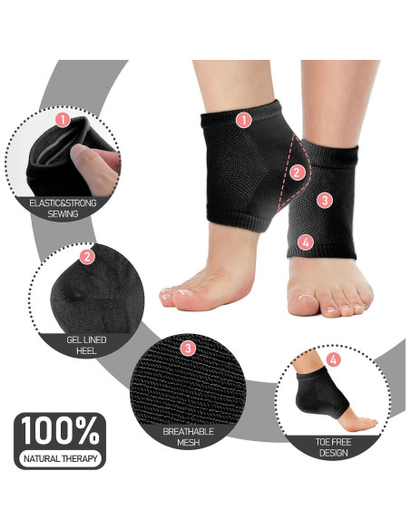 3 Pares Calcetines Hidratantes de Gel COMNICO para Talones