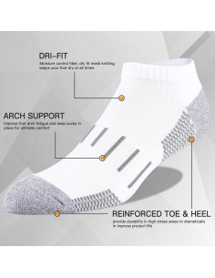 Calcetines Deportivos Heatuff para Hombre con Compresión 6 Paquetes 2