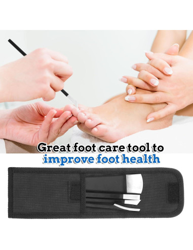 Juego de 4 Herramientas de Pedicura FdcLixuvol Acero Inoxidable