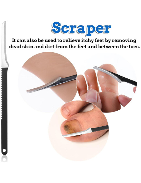 Juego de 4 Herramientas de Pedicura FdcLixuvol Acero Inoxidable