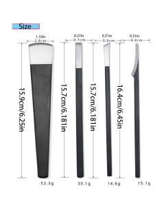 Juego de Cuchillos para Pedicura 4 Piezas WenTigDY 2