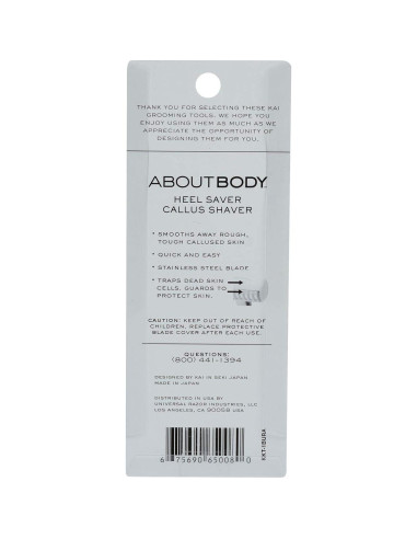 Afilador de Callos Kai Sobre Cuerpo de Acero Inoxidable