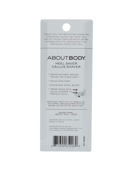 Afilador de Callos Kai Sobre Cuerpo de Acero Inoxidable