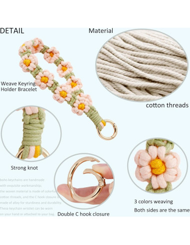 Monedero de Llave Boho BIHRTC con Pulsera y Soporte Labial