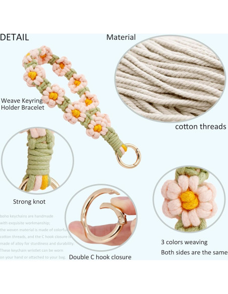 Monedero de Llave Boho BIHRTC con Pulsera y Soporte Labial